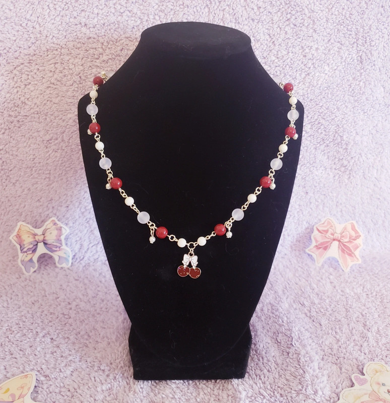 Red Cherries Necklace 1