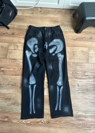 Baggy Black Skeleton Jeans, marque: TLDX, état: Très bon état, taille: XL, 25,00 €, 26,95 € Protection acheteurs incluse