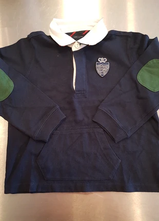 Tommy Hilfiger rugbypolo donker blauw en groen maat 104 (Nieuw), marca: Tommy Hilfiger, estado: Nuevo sin etiquetas, tamaño: 4 años / 104 cm, 23,00 €, 24,85 € Protección al comprador incluida
