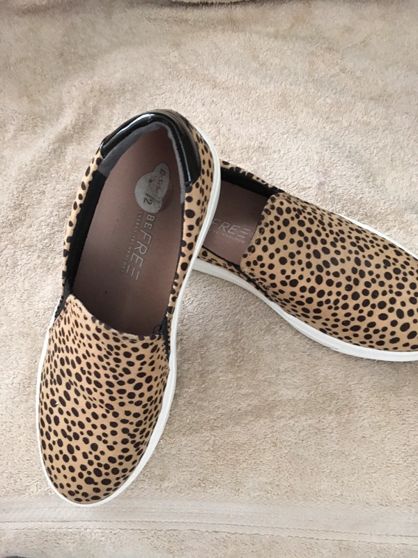 Dr Scholls slides, cheetah print, sz7.5M, worn 1 time! 1