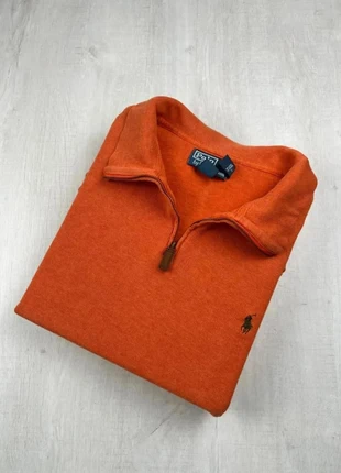 Pull half zip Ralph Lauren orange coton logo marron brodé XXL homme old money, marque: Ralph Lauren, état: Très bon état, taille: XXL, 55,00 €, 58,45 € Protection acheteurs (Pro) incluse