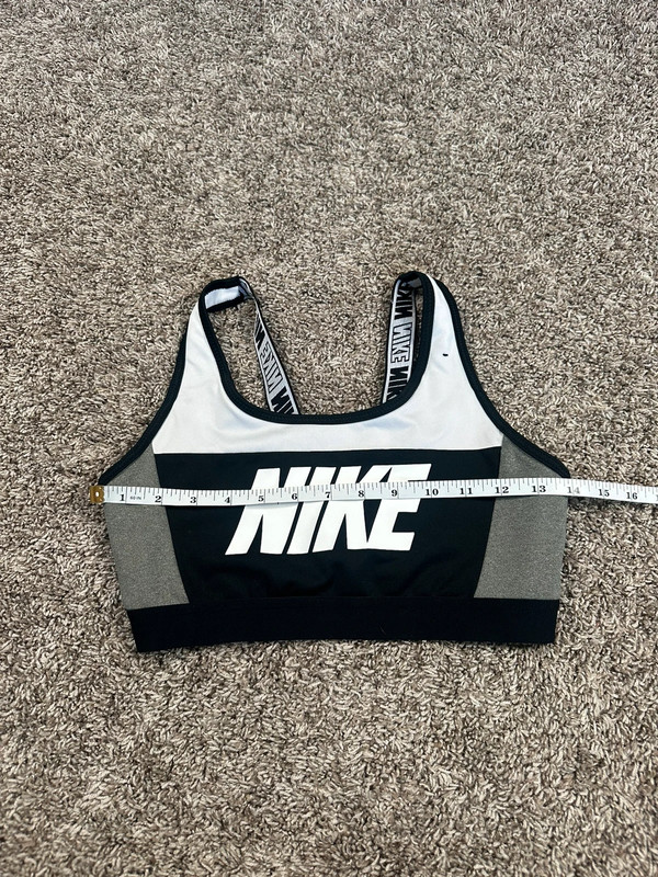 Nike Dri Fit Women's Classic Medium Support Sports Bra Color Block Logo Straps 3