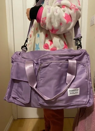 Lilac Gym Bag Duffel Bag Luggage Weekend Bag Separate Shoe Compartment, brand: Zhuoshengshijia, condition: Very good, £12.99, £14.34 includes Buyer Protection Pro