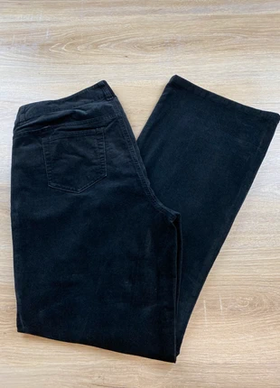 Pantalon velours lisse femme | Taille L | Coupe droite | Taille haute | Noir |#117, brand: Liz Claiborne, condition: Very good, size: L / 40 / 12, €12.00, €13.30 includes Buyer Protection