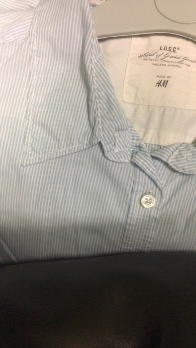 chemise rayée bleu HM taille 36 2