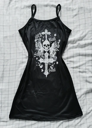 Short goth dress with print (s), merk: Alternative, staat: Heel goed, maat: S / 36 / 8, € 15,99, € 17,49 inclusief Kopersbescherming Pro
