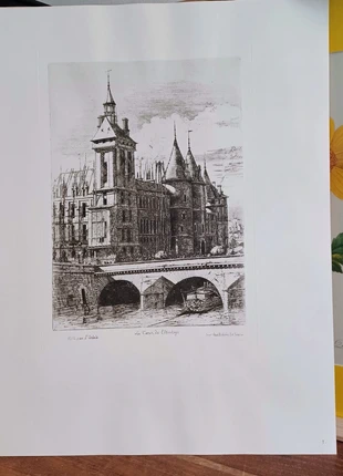 Planche 7 Tour de l horloge , Reproduction 1969 Eau forte C. Meryon 🎁 2 achetées 1 offerte 🎁, marque: 1969 Imprimerie Aulard Paris, état: Bon état, 10,00 €, 11,20 € Protection acheteurs (Pro) incluse