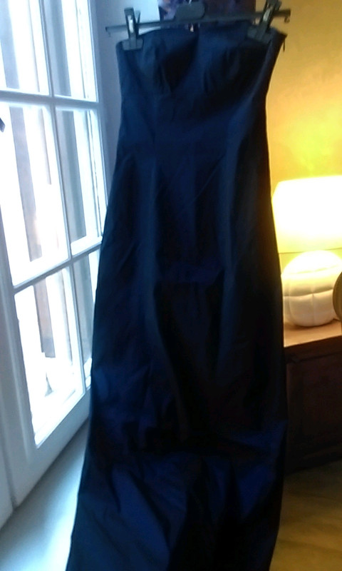 Robe longue bleu nuit  2