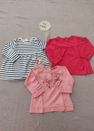 Lot de 3 Tee-shirt manches longues 12 mois, marque: H&M, état: Très bon état, taille: 9-12 mois / 74 cm, 3,00 €, 3,85 € Protection acheteurs incluse