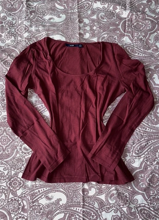 Maglia Basic Donna Kiabi – Bordeaux/Vinaccia – Scollo Ampio – Taglia S, marca: Vintage Dressing, estado: Novo sem etiquetas, tamanho: S / 36 / 8, €13.00, €14.35 inclui Proteção do Comprador