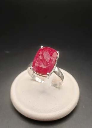 Anello in argento con radice di rubino, marque: Argento, état: Très bon état, taille: 18,5 mm, 30,00 €, 32,20 € Protection acheteurs incluse