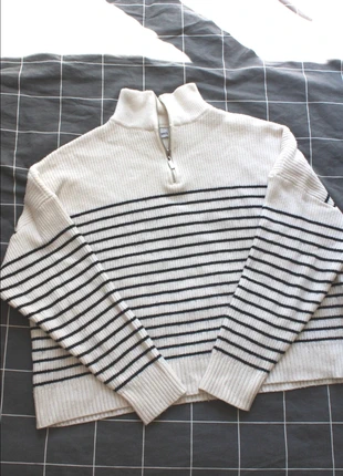 Pull laine rayé marinière zippé mango, marke: Mango, zustand: Sehr gut, größe: S / 36 / 8, 10,00 €, 11,20 € inklusive Vinted-Käuferschutz