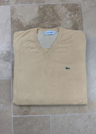 Pull col V homme Lacoste XL crème/ jaune clair, marque: Lacoste, état: Très bon état, taille: XL, 29,99 €, 32,19 € Protection acheteurs (Pro) incluse