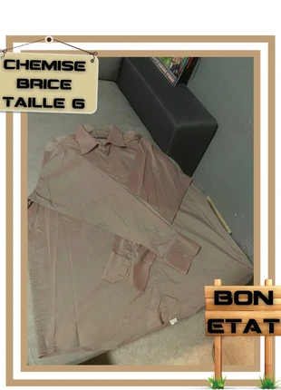 Brice: Chemise marron clair taille 6, marque: Brice, état: Bon état, taille: XXL, 1,00 €, 1,75 € Protection acheteurs incluse