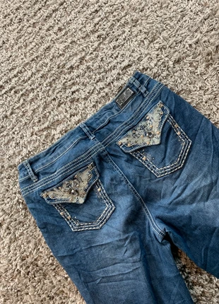 Jean Slim boot Broderie Bleu Y2K coupe évasé taille L Flare – 2000s femme #A59, brand: Vintage Dressing, condition: Very good, size: L / 40 / 12, €19.00, €20.65 includes Buyer Protection Pro