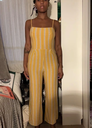 combinaison débardeur rayé jaune et bleu, marque: Pull & Bear, état: Très bon état, taille: S / 36 / 8, 8,00 €, 9,10 € Protection acheteurs incluse