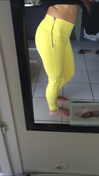 Legging pantalon Zara jaune 3
