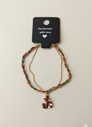 Bracelet de l'Avent / Noël - Vert, Rouge & Or, état: Neuf sans étiquette, 2,00 €, 2,80 € Protection acheteurs incluse