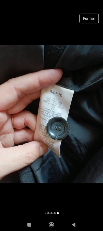 Blouson manteau duffle-coat femme Naf Naf taille 34 à capuche 80%de laine - photo numéro 8