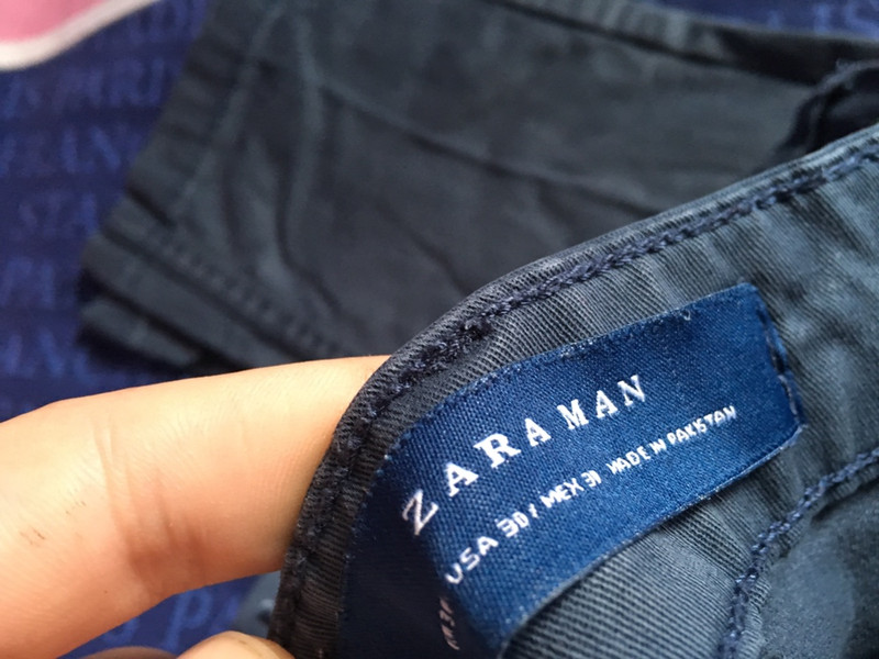 Pantalon Zara bleu marine  3