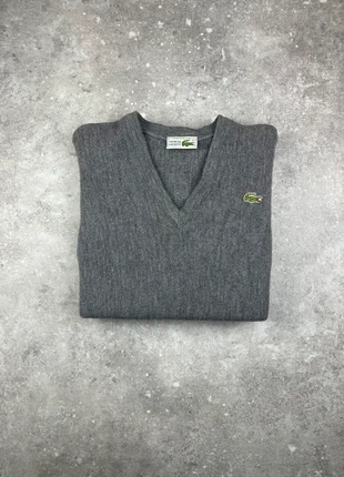 Pull À Col V Lacoste Taille (2) XS Homme Gris Logo Brodé Laine #LA210, brand: Lacoste, condition: Very good, size: XS, €30.00, €32.20 includes Buyer Protection Pro