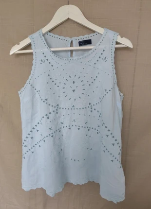 blouse sans manches Gap bleu ciel taille M, merk: GAP, staat: Heel goed, maat: M / 38 / 10, € 10,00, € 11,20 inclusief Kopersbescherming