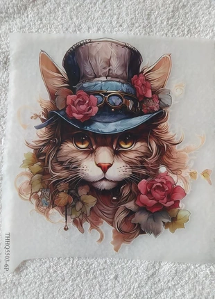 Autocollant transfert à chaud modèle chat, merk: sansnom., staat: Nieuw zonder prijskaartje, € 2,50, € 3,33 inclusief Kopersbescherming