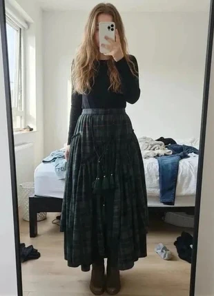 jupe longue écossaise asymétrique style vintage #101, merk: Brume Irlandaise, staat: Heel goed, maat: M / 38 / 10, € 49,99, € 53,19 inclusief Kopersbescherming