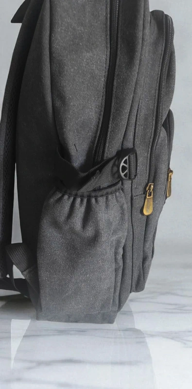 Sac à dos en toile gris foncé multi poches neuf - photo numéro 5