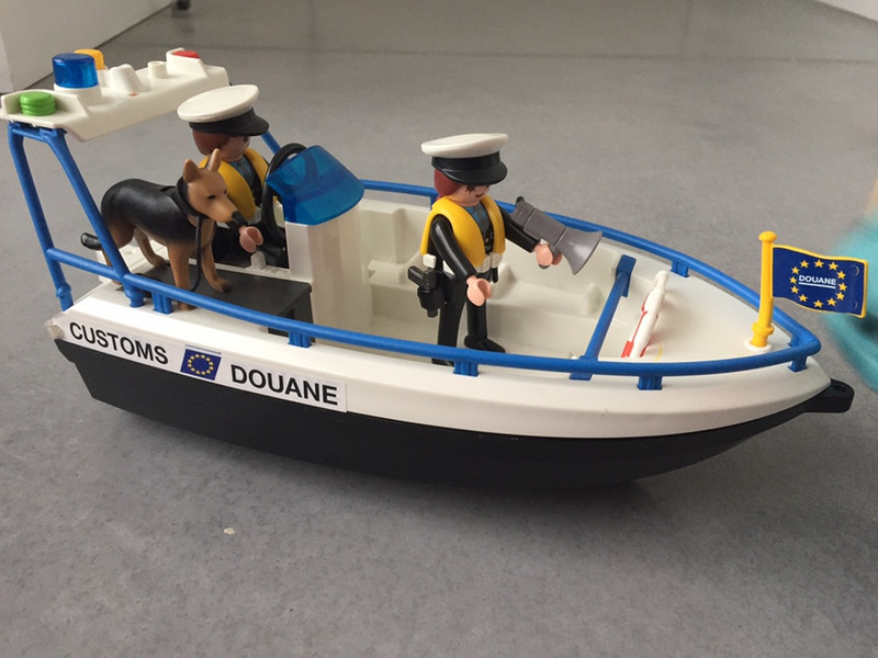 Playmobil 5263 Bateau des douaniers / Customs boat neuf - new