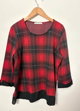 Blouse manches 3/4 bi matière à carreaux Rouge et noir Taille 4 Armand Thiery, brand: Armand Thiery, condition: Very good, size: XL / 42 / 14, €6.00, €7.00 includes Buyer Protection Pro