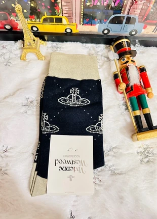 Chaussettes Vivienne Westwood – Orbite crème & noir – 100% coton – Édition japonaise, brand: Vivienne Westwood, condition: Very good, size: One size, €12.00, €13.30 includes Buyer Protection Pro