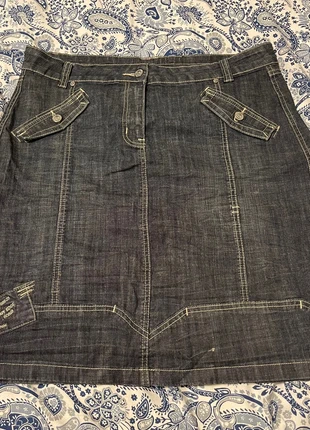 Embroidered Denim Skirt, brand: Soya, condition: Very good, size: XL / UK 20-22, £5.00, £5.95 includes Buyer Protection