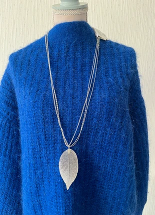 Sautoir Collier feuille ajourée – chaîne 70 cm – argenté – idéal cadeau – neuf avec étiquette, brand: Tendance, condizioni: Nuovo con cartellino, €5.00, €5.95 include la Protezione acquisti Pro