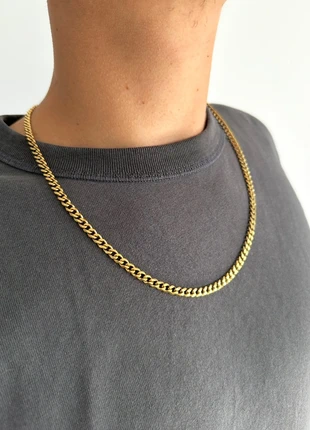 Chaine maille gourmette dorée acier inoxydable, Collier homme doré acier inoxydable, marca: sans marque, estado: Muy bueno, 14,00 €, 15,40 € Protección al comprador Pro incluida