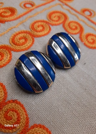 Boucles d'oreille vintage à clip dorée et bleu, marke: Vintage Dressing, zustand: Gut, 7,00 €, 8,05 € beinhaltet Vinted-Käuferschutz Pro