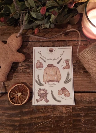 Carte de Noël / Yule / hiver illustration à l'aquarelle, brand: Fabrication Artisanale, condition: New with tags, €3.00, €3.85 includes Buyer Protection