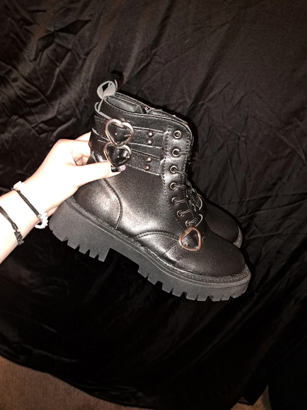 Heart Buckle Combat Boots 4