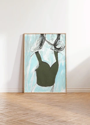 Green corset fashion art print A5 size, brand: Art, condition: New with tags, £20.00, £21.70 includes Buyer Protection