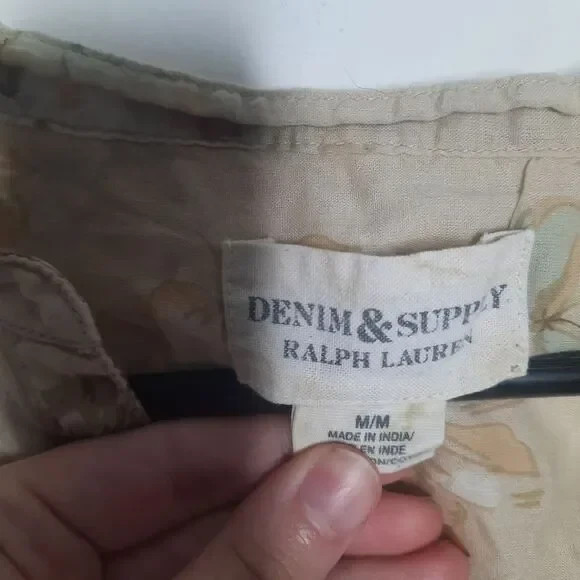 Denim & Supply Ralph Lauren Cotton Shirt Size Medium 4