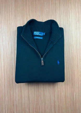 Half zip 1/4 zip col camionneur en maille Ralph Lauren taille XL homme noir logo brodé violet, brand: Ralph Lauren, condition: Very good, size: XL, €55.00, €58.45 includes Buyer Protection Pro