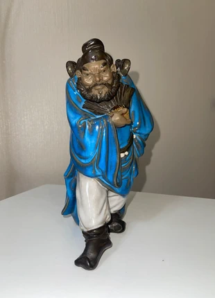 Vintage Chinese-Style Ceramic Figurine Blue Robe Hand-Painted Collectible Ornament, brand: Hand-painted decorative figurines, condition: Good, £12.00, £13.30 includes Buyer Protection