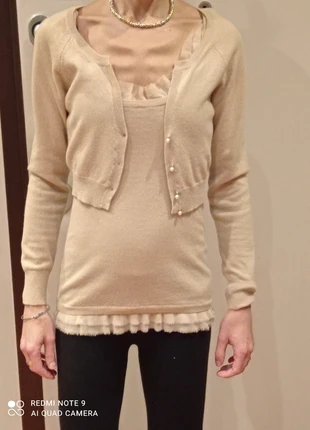 Twin set beige Sisley tg S, marque: Sisley, état: Très bon état, taille: S / 36 / 8, 15,00 €, 16,45 € Protection acheteurs incluse