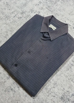 👔 Chemise Calvin Klein Jeans Homme M Bleu Foncé Micro-Motifs 100% Coton, brand: Calvin Klein, condizioni: Ottime, taglia: M, €24.90, €26.85 include la Protezione acquisti Pro