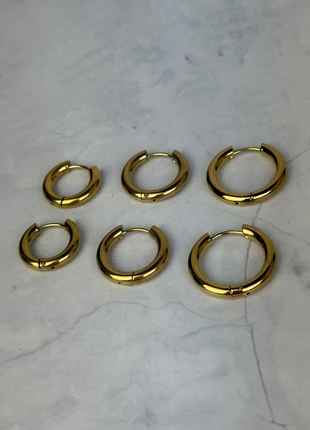 Lot De Créoles Dorées Acier Inoxydable 15Mm 18Mm 20Mm, marque: CHROME, état: Très bon état, 18,00 €, 19,60 € Protection acheteurs (Pro) incluse