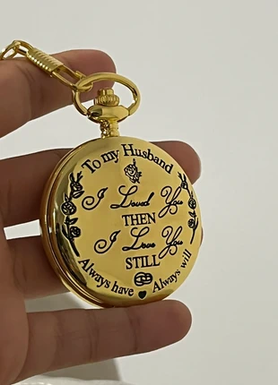 Beautiful golden Roman Dial pocket watch for your husband, condition: New with tags, £16.00, £17.50 includes Buyer Protection