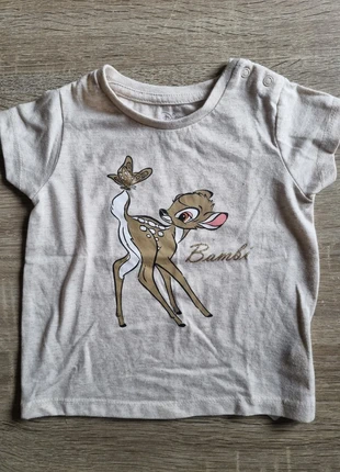 T-shirt Bambi, brand: Primark, condizioni: Buone, taglia: 6-9 mesi / 68 cm, €1.00, €1.75 include la Protezione acquisti