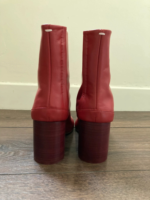 Maison Margiela red tabi boots