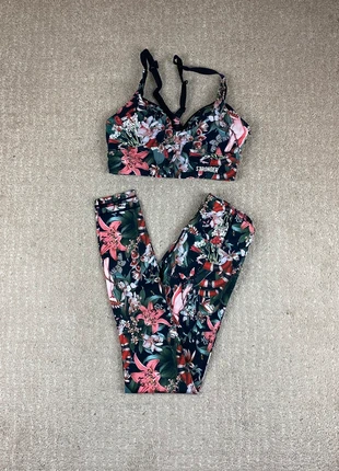 Ensemble De Sport Legging Crop Top Fitness Stronger Femme - À Fleurs Logo Brodé Taille S, marca: STRONGER, estado: Muy bueno, tamaño: S / 36 / 8, 39,95 €, 42,65 € Protección al comprador incluida