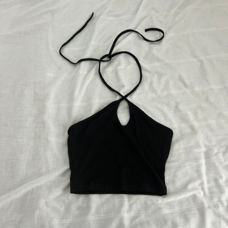 black halter tube top 1